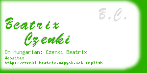 beatrix czenki business card